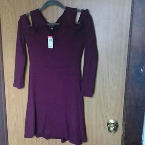 Cold Shoulder long sleeve dress